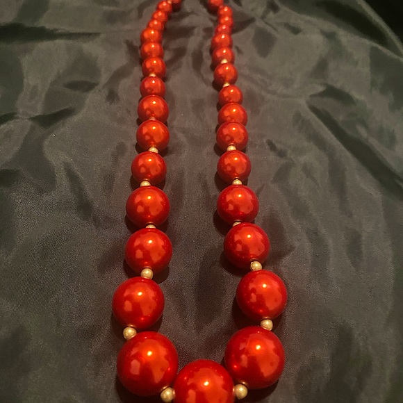 Beautiful red wine pearl necklace - Picture 1 of 2